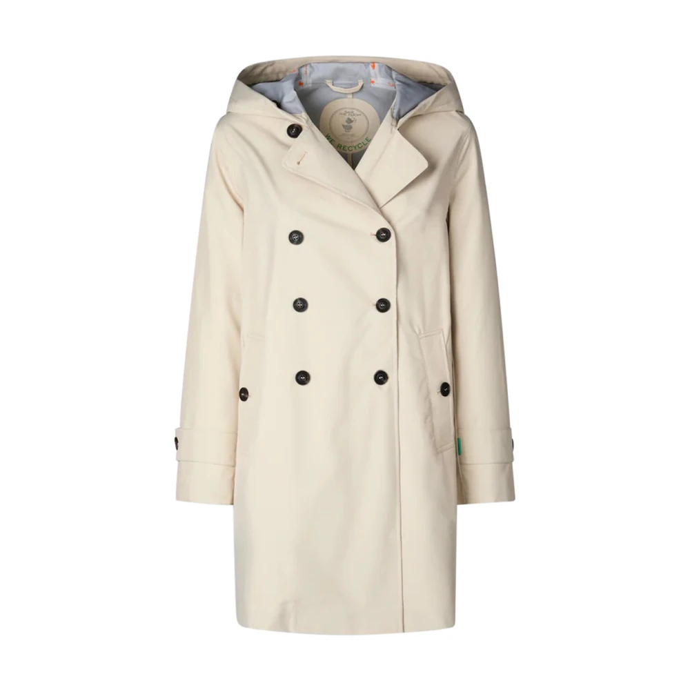 Save The Duck Ivory Shore Beige Trench Coat Beige Dames
