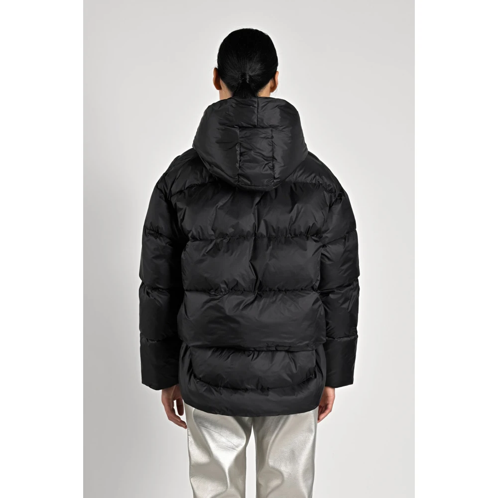 Canadian Classics Zwarte Nylon Satijnen Jas Black Dames
