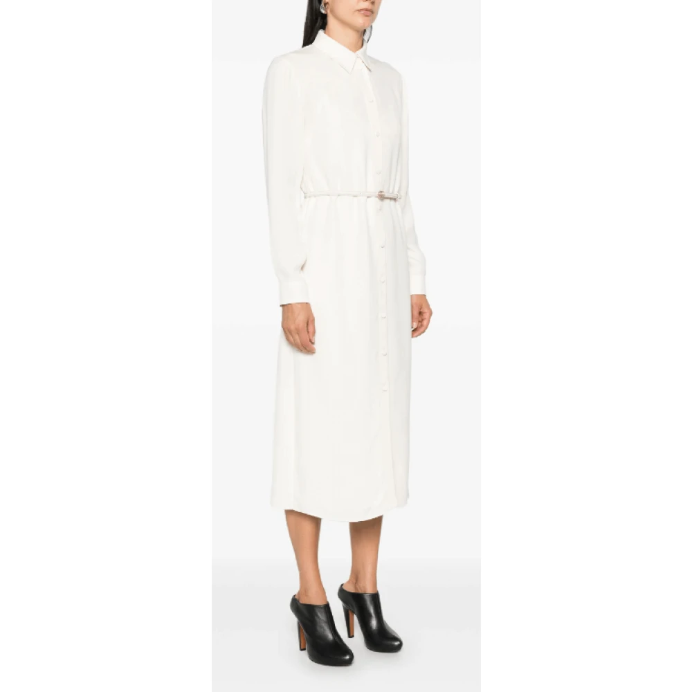 Gucci Witte Maxi Jurk met Riem White Dames