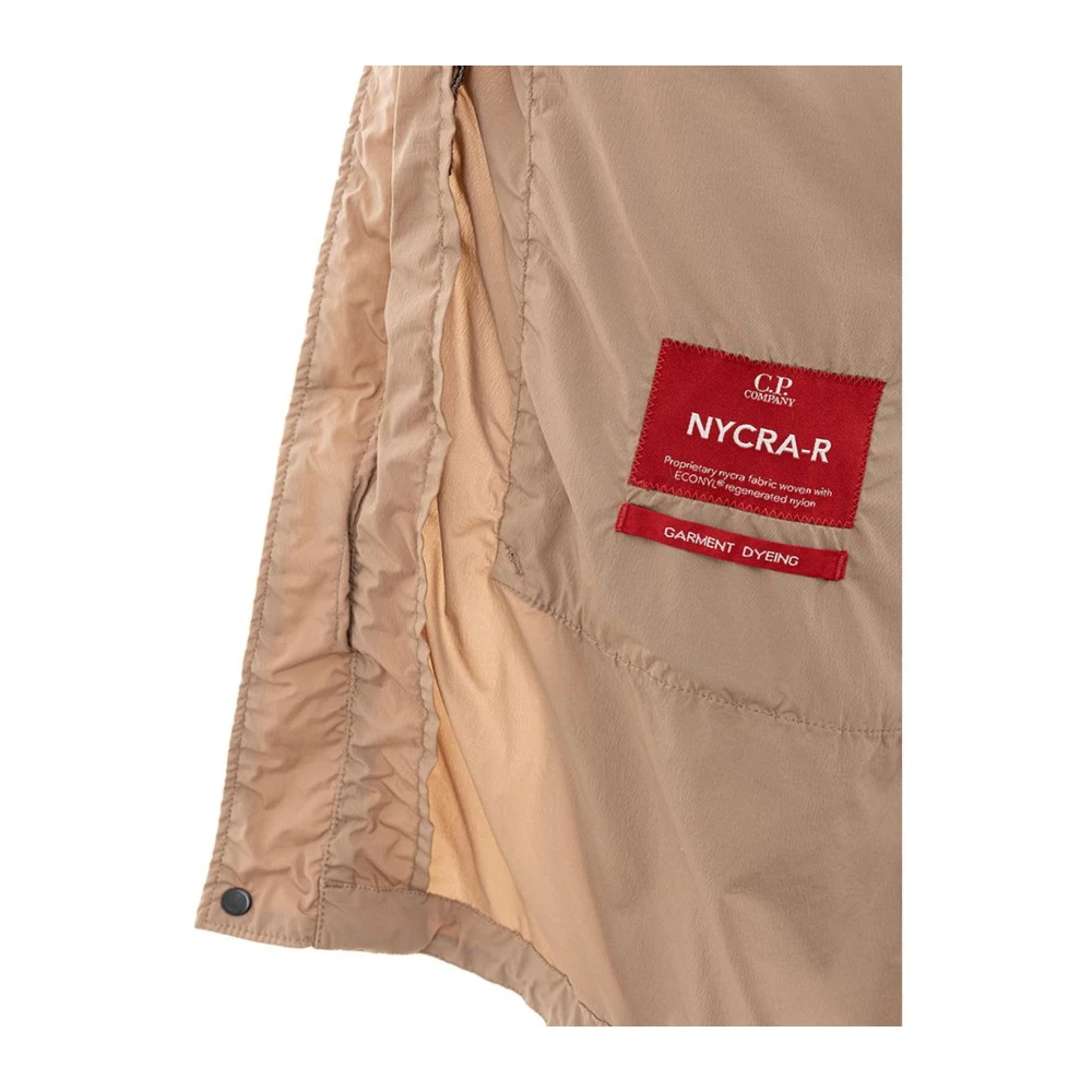 C.P. Company Beige Goggle Jas voor Mannen Beige Heren