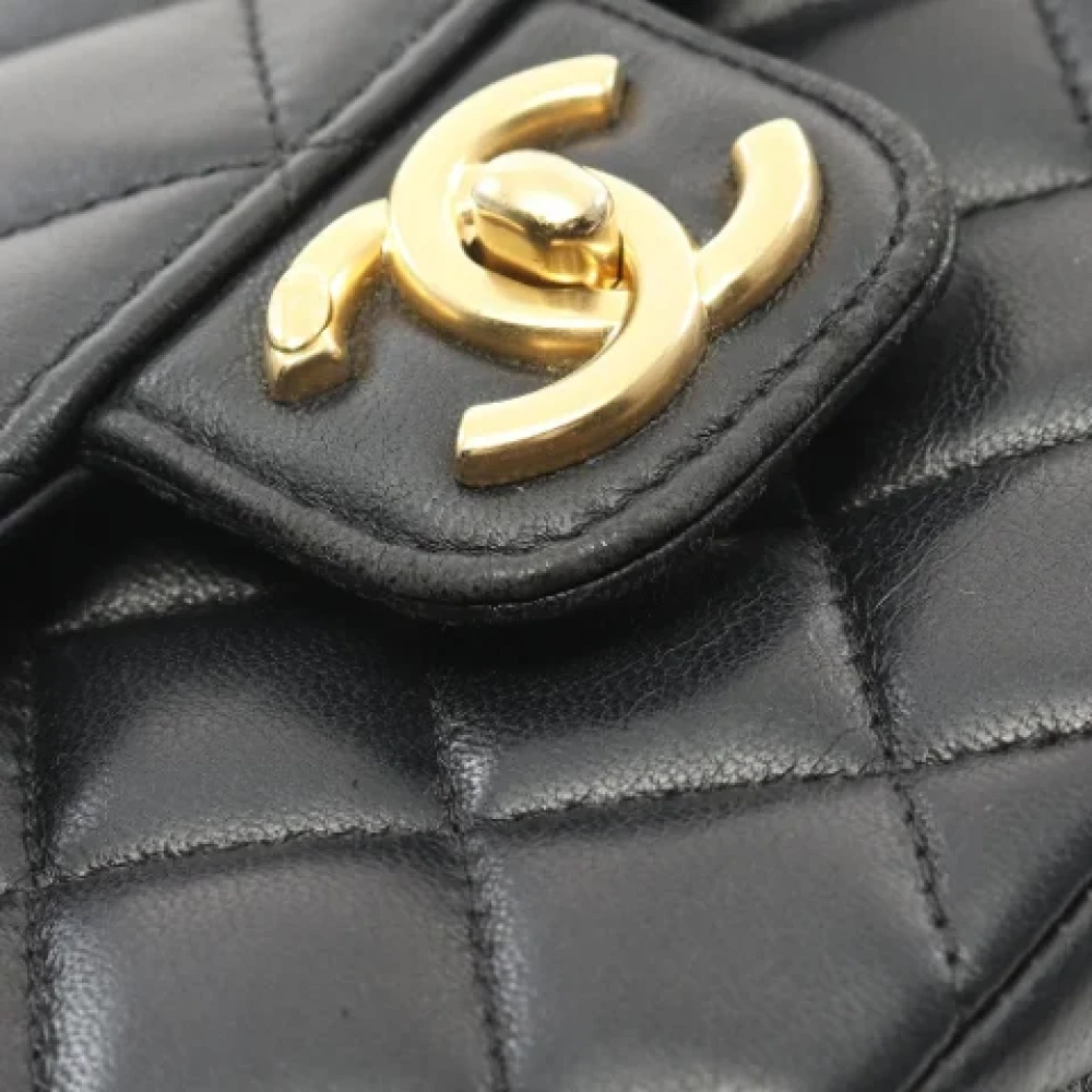 Chanel Vintage Pre-owned Leather shoulder-bags Black Dames