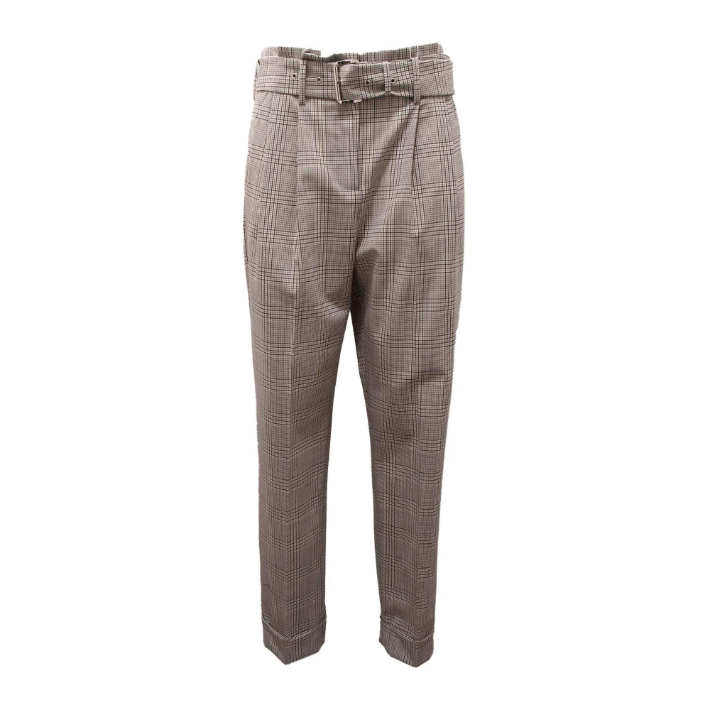 Wool Trousers with Check Pattern - Michael Kors - Modalova