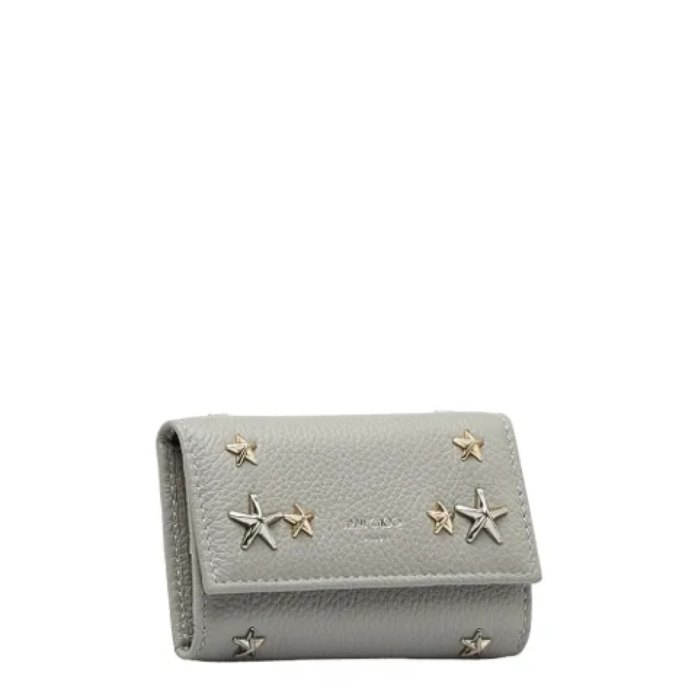 Jimmy Choo Pre-owned Leather key-holders Gray Dames