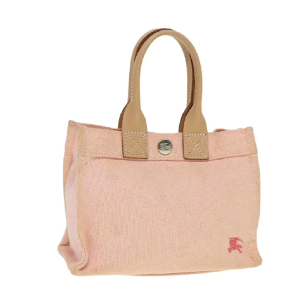 Burberry Vintage Pre-owned Canvas handbags Pink Dames