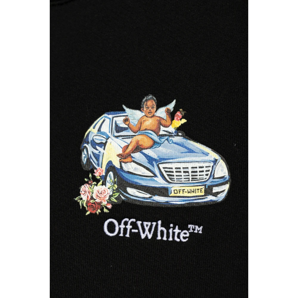 Off White Sweatshirt met logo Black Heren