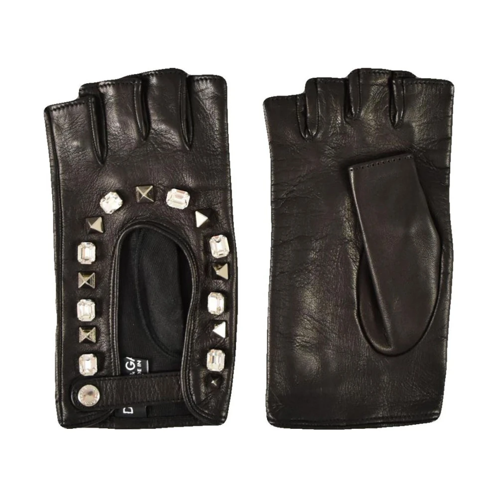 Dolce & Gabbana Leren Handschoenen Black Dames