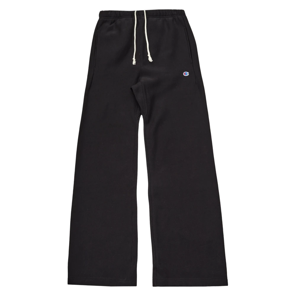 Champion Zwarte Reverse Weave Straight Hem Broek Black Heren