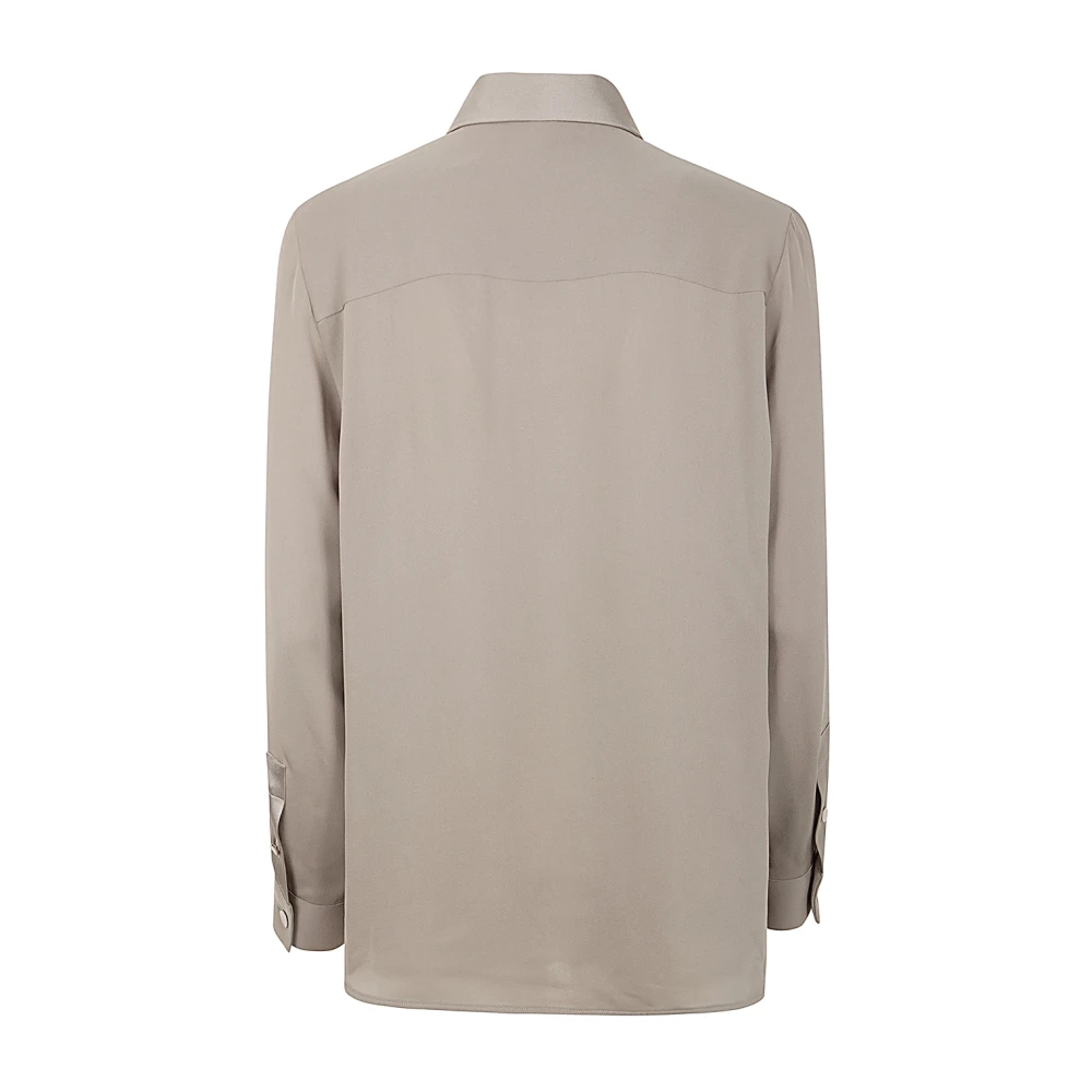 Giorgio Armani Mastic Plastron Shirt Beige Dames