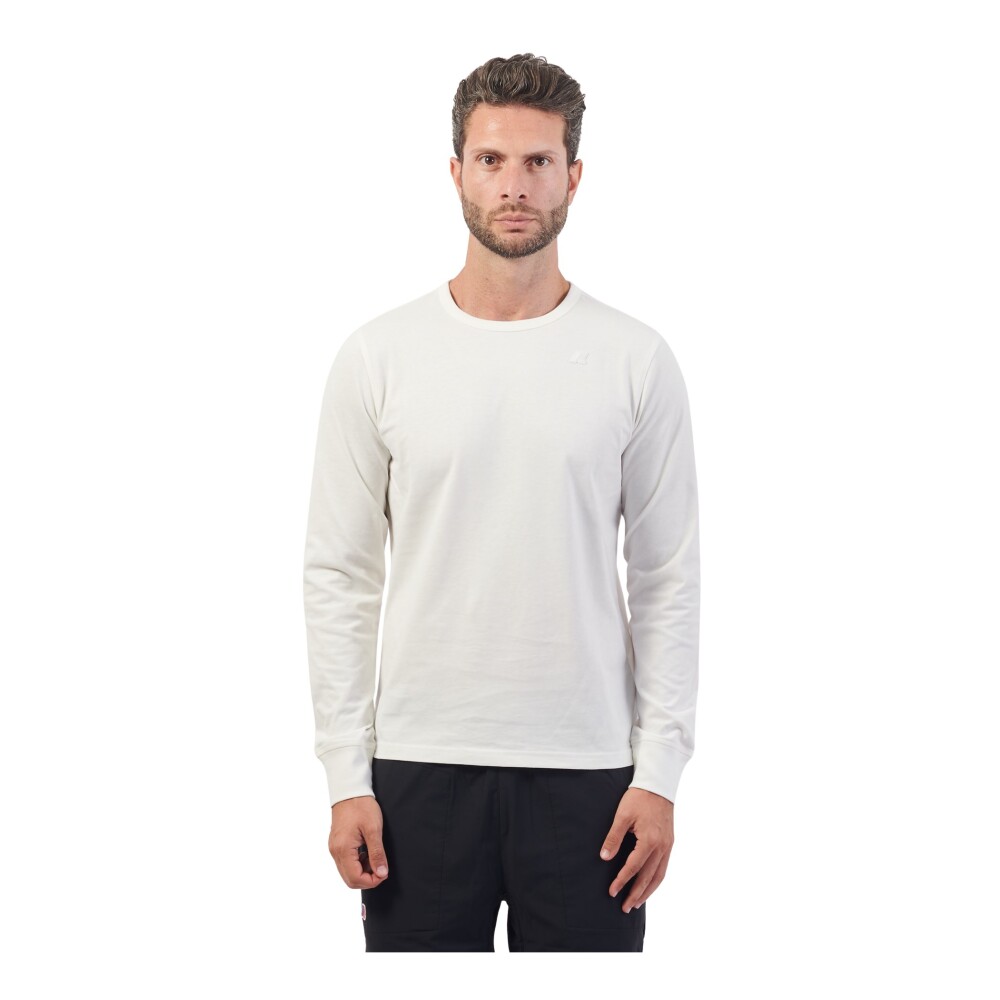 Pull Blanc Slim Fit Manches Longues K Way Homme Miinto