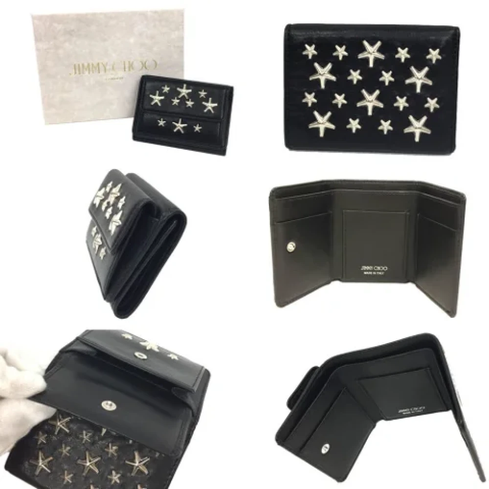 Jimmy Choo Pre-owned Leather wallets Black Dames