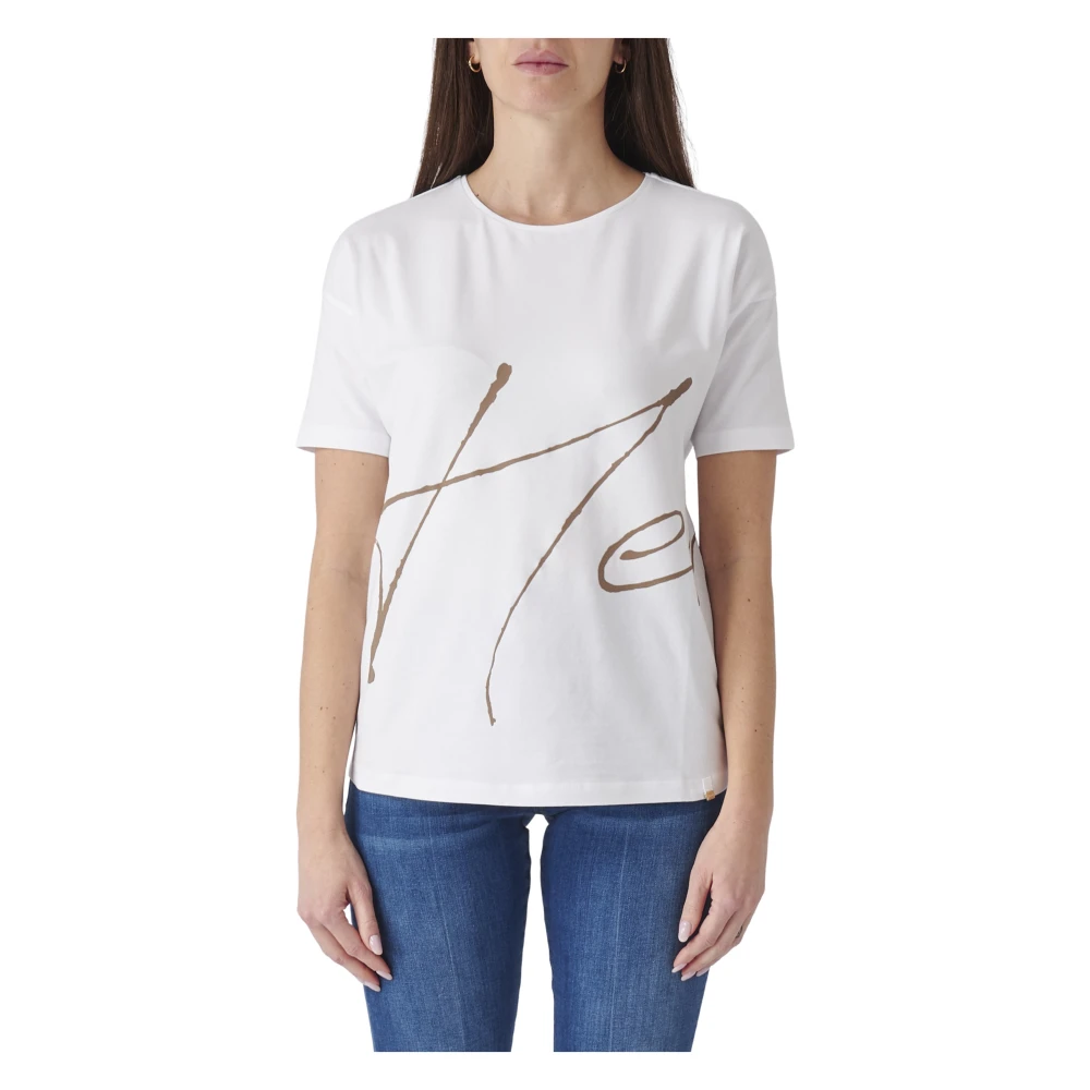 Herno Katoenen T-shirt White Dames