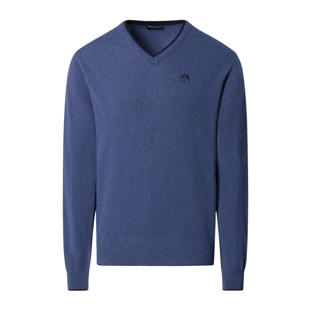 North Sails Men's Blue North Sail - V-Neck Knitwear - L - Knitwear