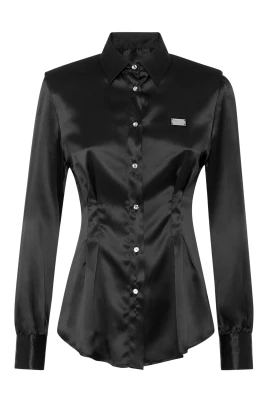 Silk Padded Shoulder Shirt