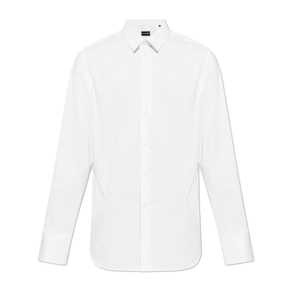 Emporio Armani Katoenen overhemd White Heren