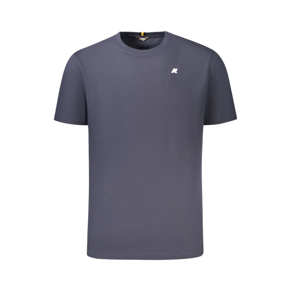 K-way Blauw Katoenen T-shirt Blue Heren