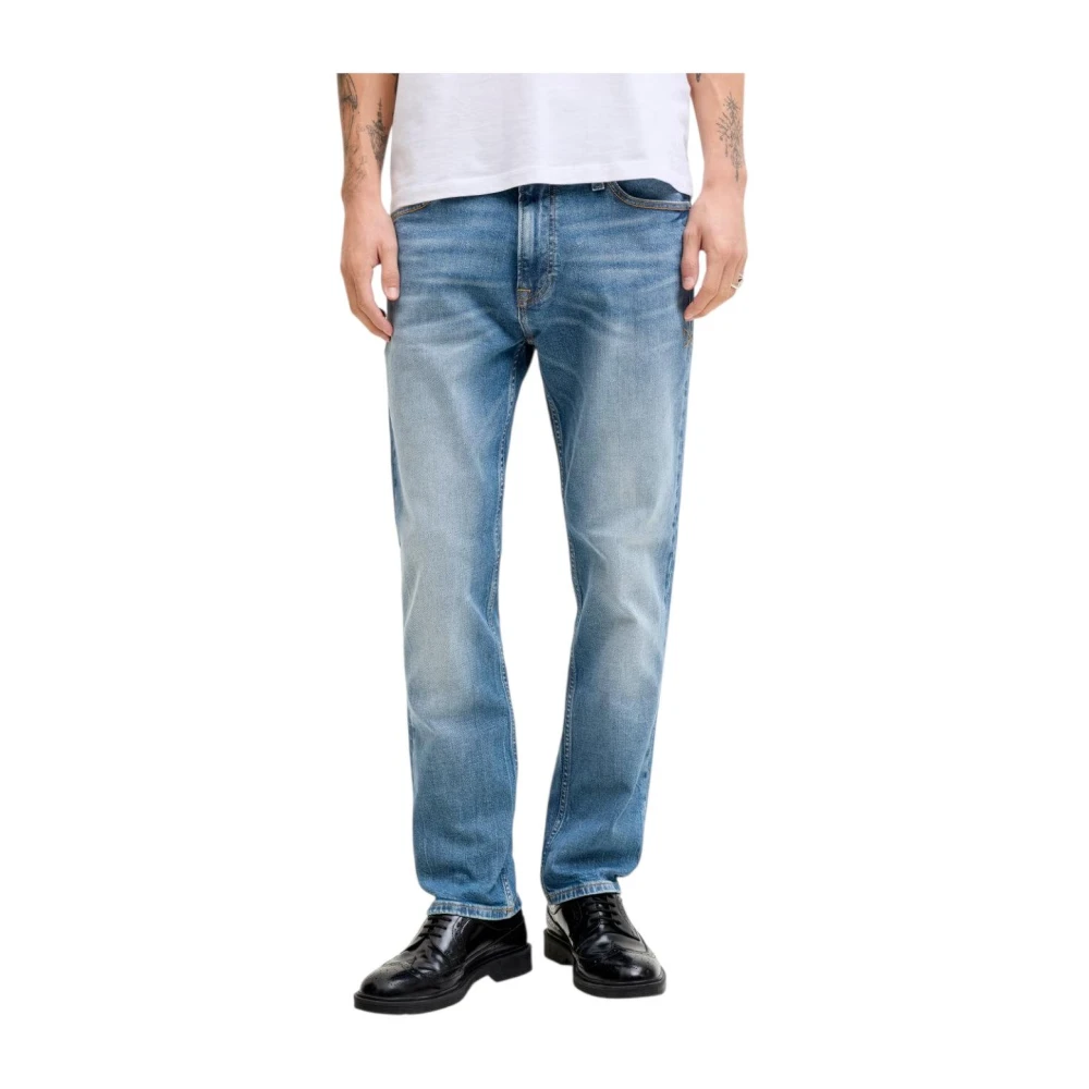 Jack & Jones , Straight Fit Jeans, Male, Blue, W34 L32, Jjiclark Jjvintage Jeans