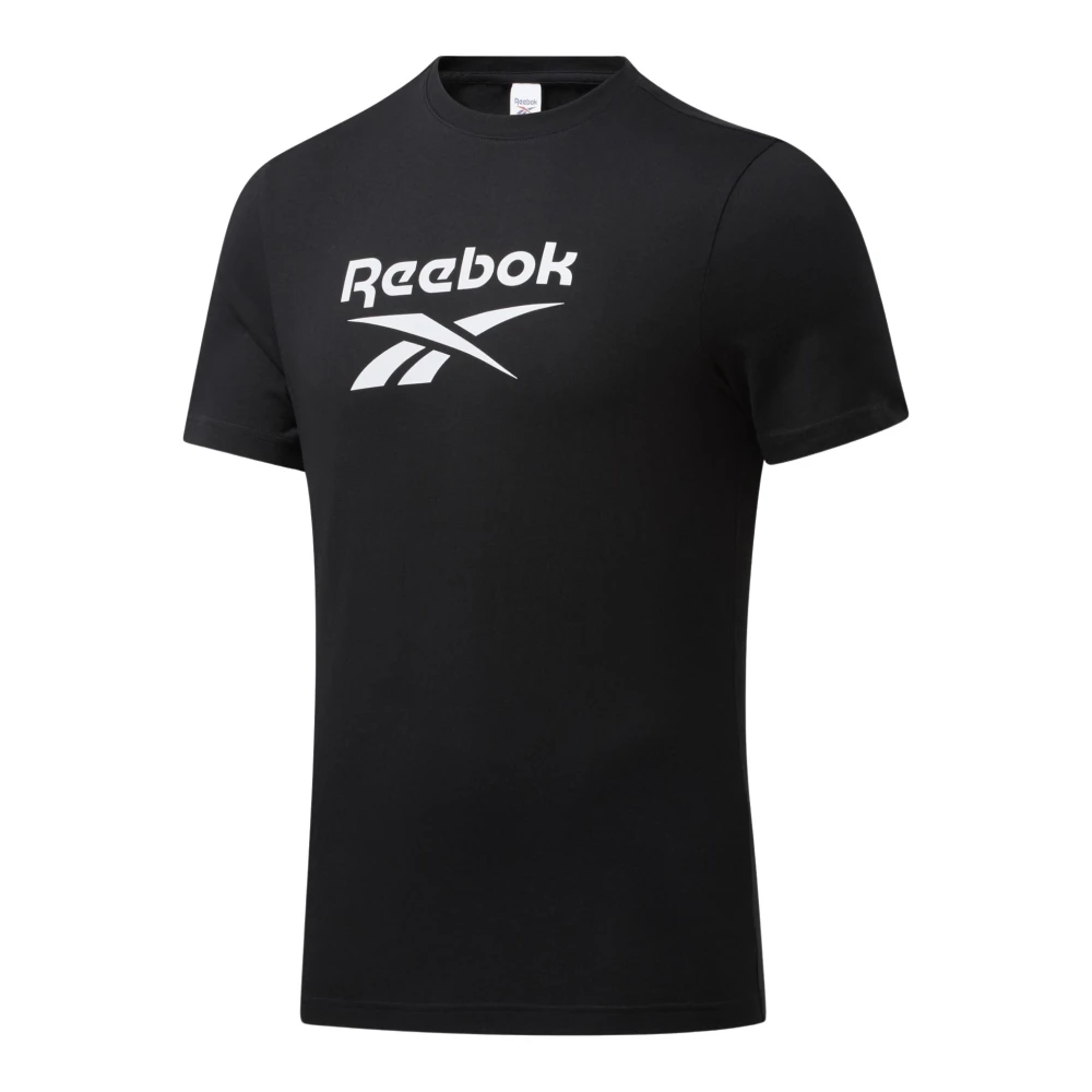 Reebok Grote Gestapelde Logo T-shirt Black Heren