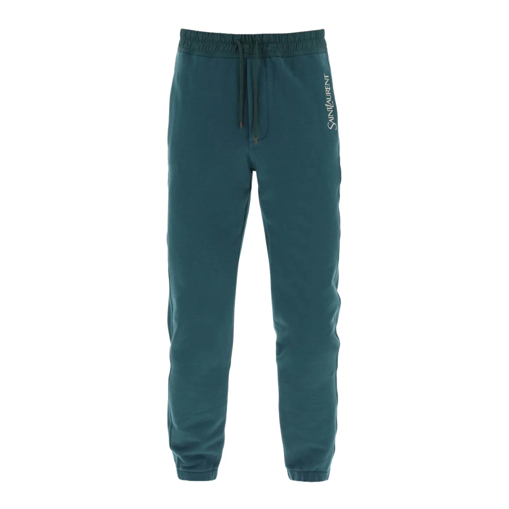 Saint Laurent Logo Joggingbroek Green Heren