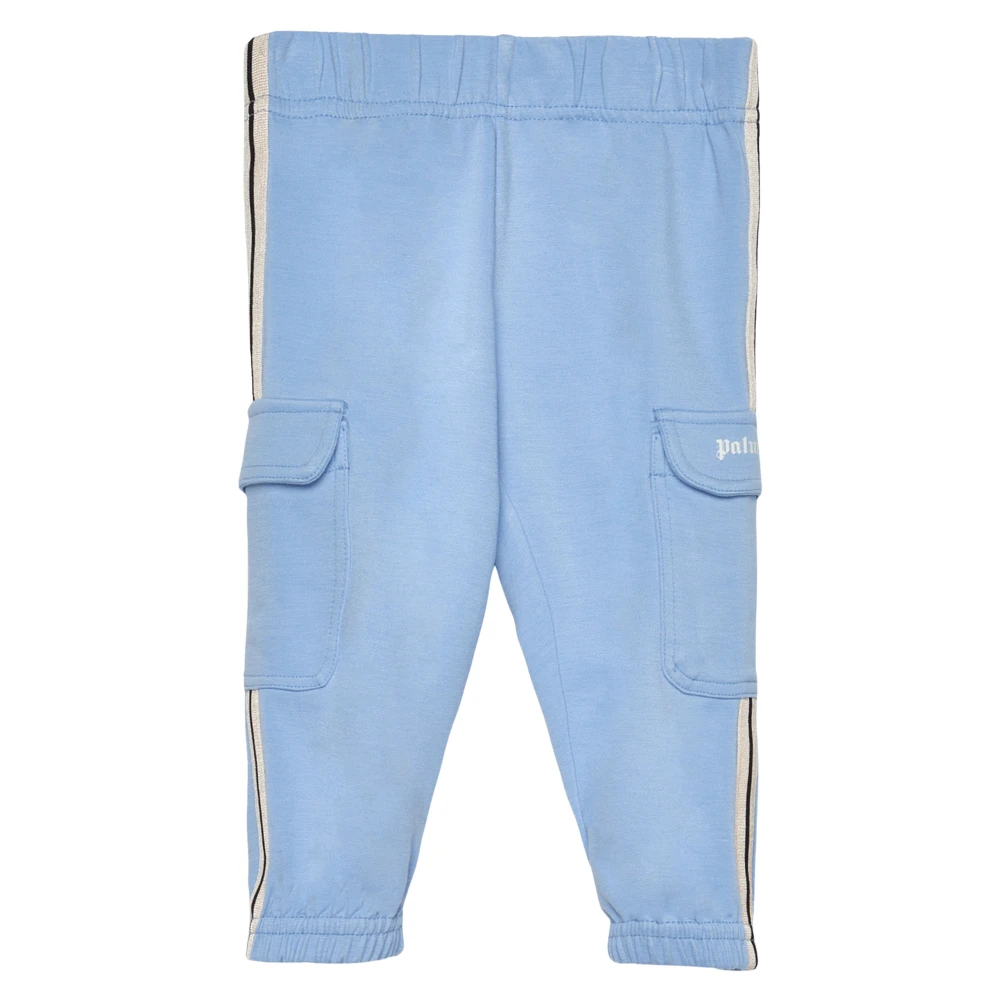 Palm Angels Boys Blue Sweatpants, 3 Y, Track Cargo Joggers