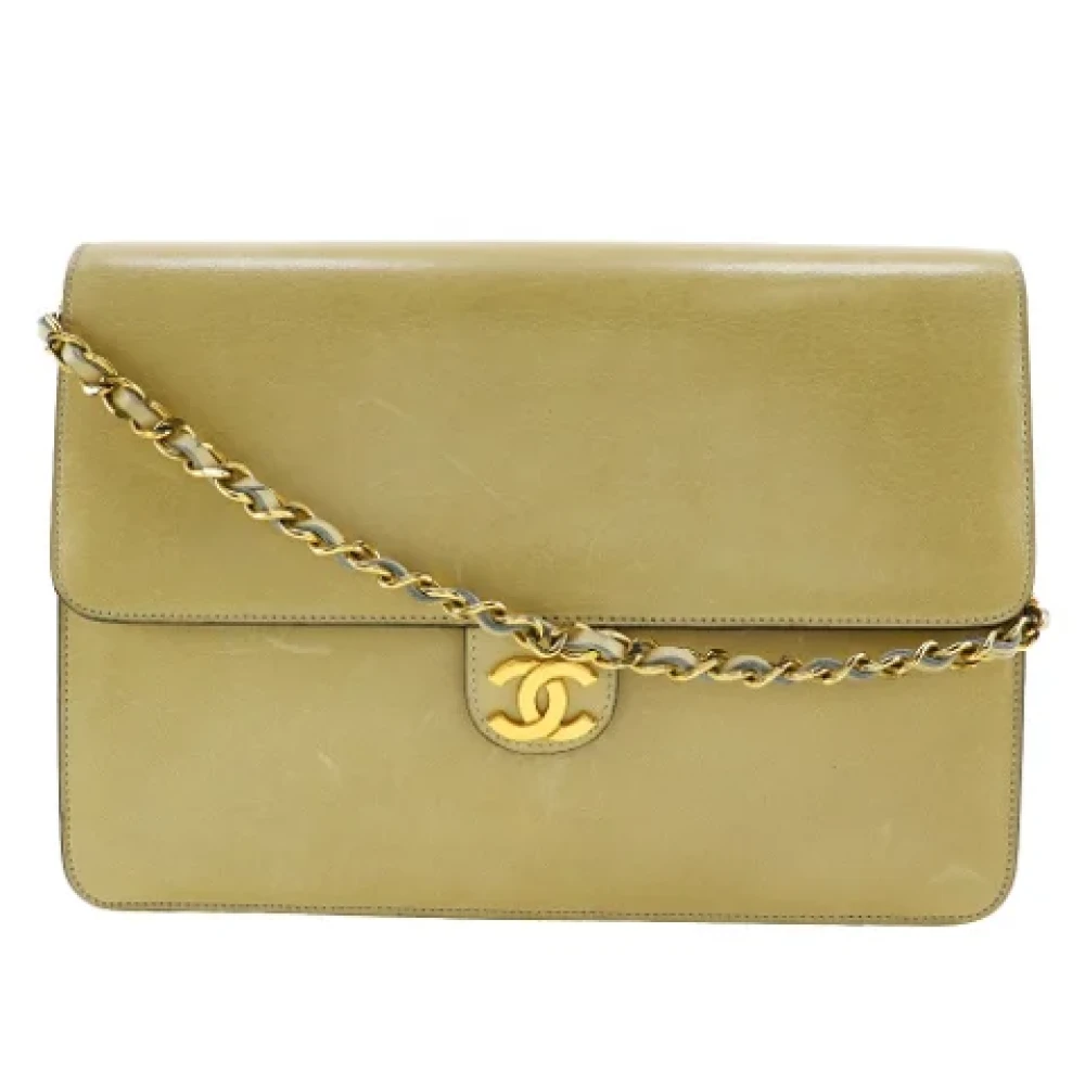 Chanel Vintage Pre-owned Leather chanel-bags Beige Dames