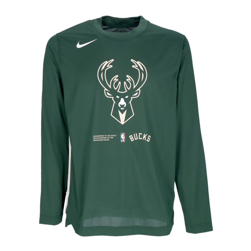 Nike Milwaukee Bucks T-shirt med lång ärm Green, Herr