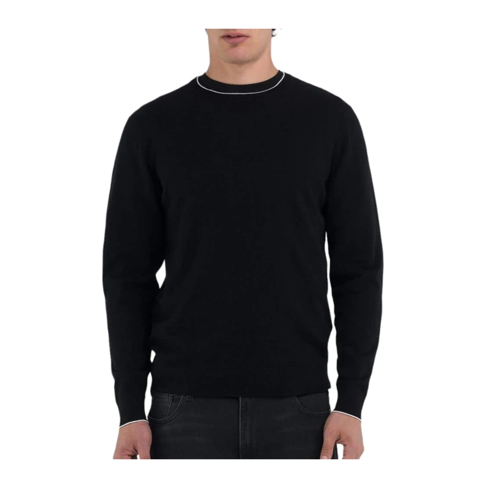 Replay Zwarte Mesh Stijl Top Black Heren