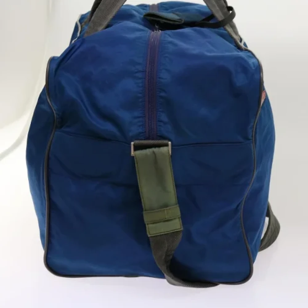 Prada Vintage Pre-owned Nylon travel-bags Blue Dames