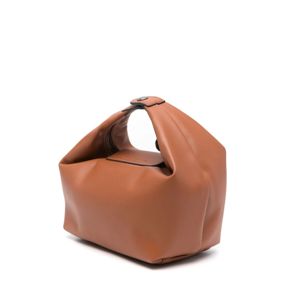 Longchamp Cognac Bruin Lederen Overslagtas Brown Dames