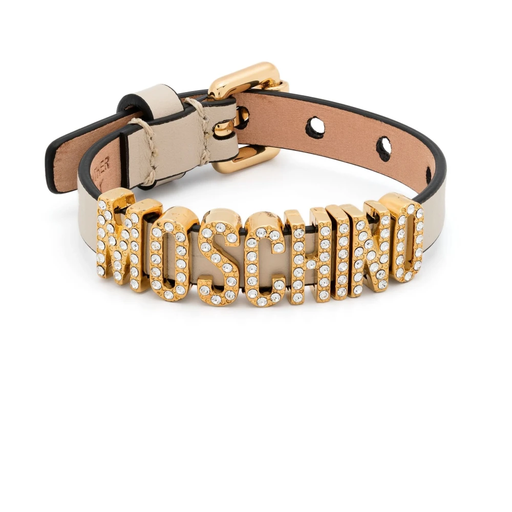 Moschino Casual Beige Leren Dames Riem Beige Dames