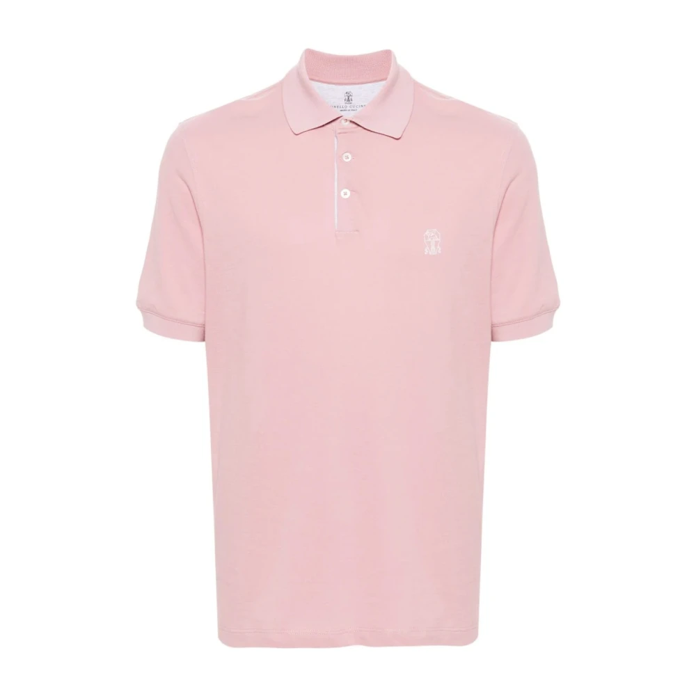 BRUNELLO CUCINELLI Heren Roze T-shirts & Polos Ss24 Pink Heren