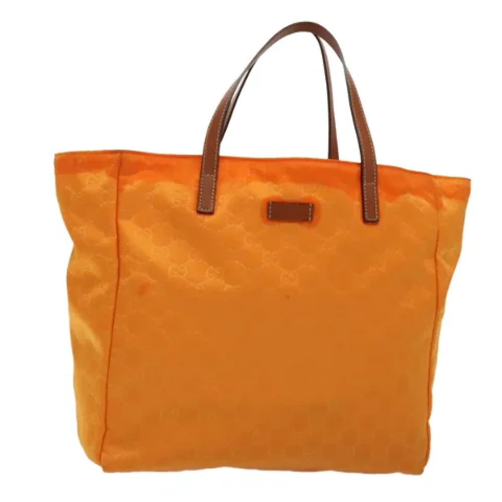 Gucci Vintage Pre-owned Nylon totes Orange Dames