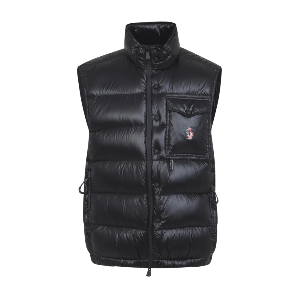Moncler , Waistcoats, Male, Black, L, Vests