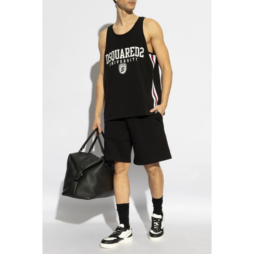 Dsquared2 Mouwloos T-shirt Black Heren