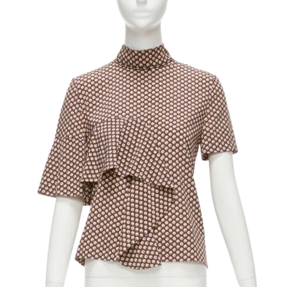 Marni Pre-owned Silk tops Brown Dames