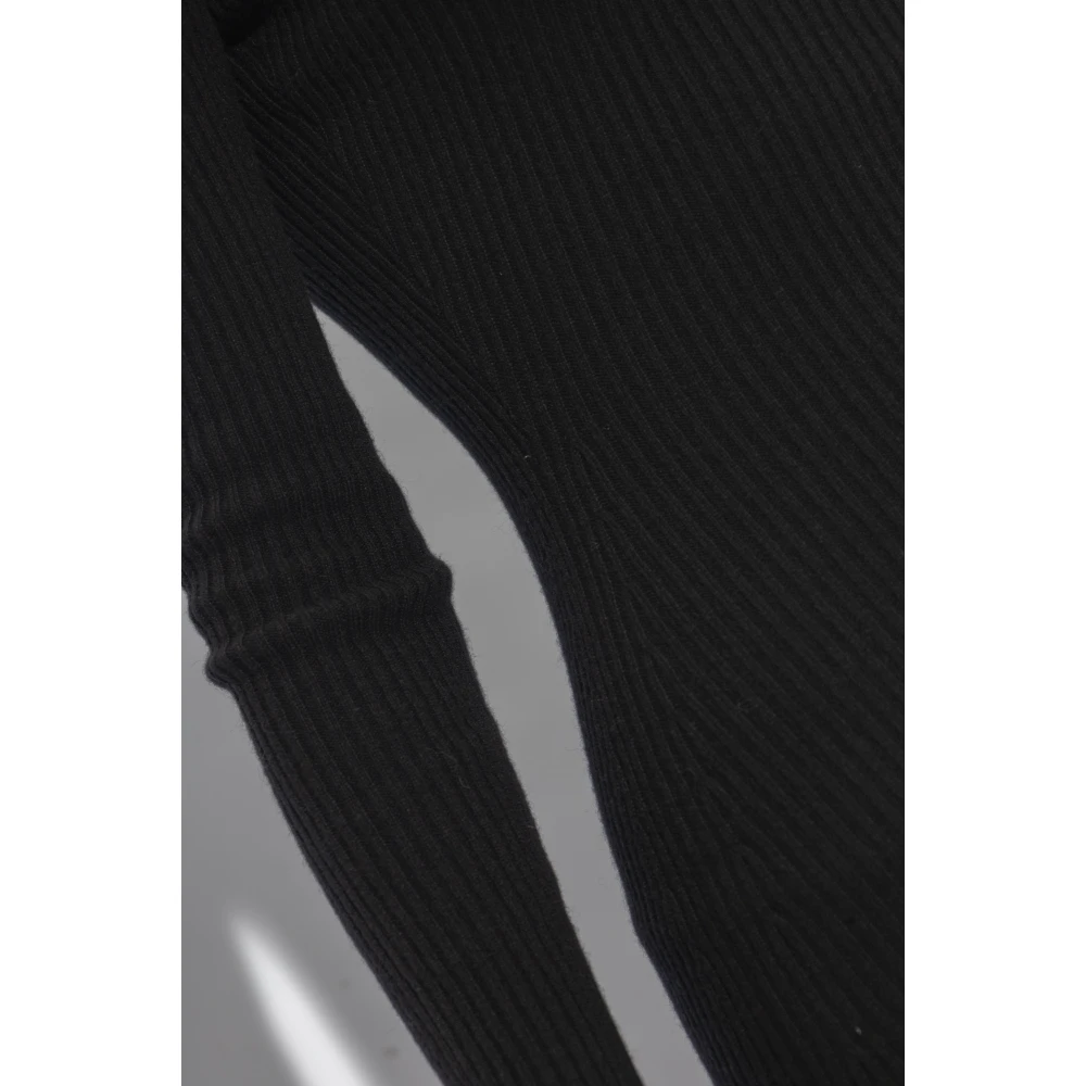 Balenciaga Geribbelde Jurk Black Dames