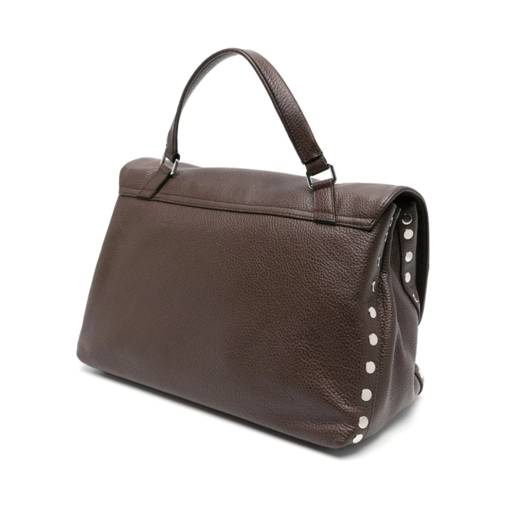Zanellato Bruine Schoudertas met Overslag Brown Dames