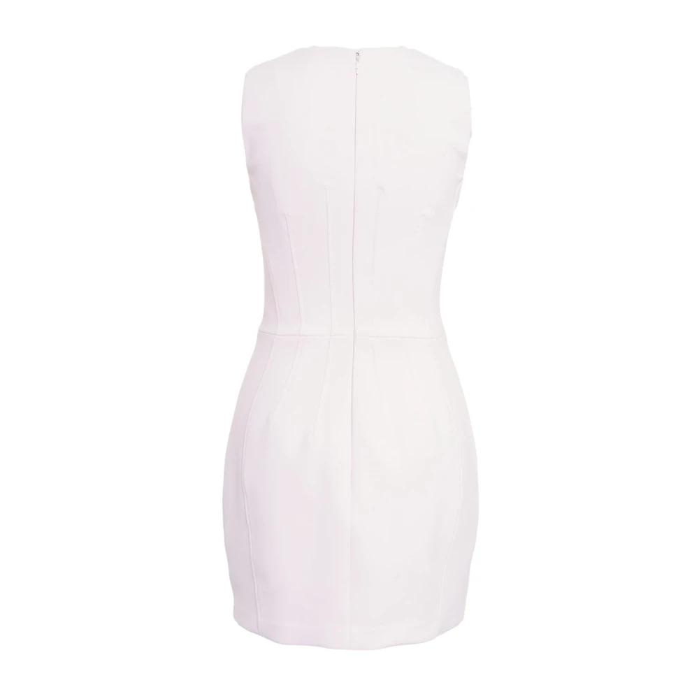 Elisabetta Franchi Rose Mouwloze Mini Jurk met Metalen Details Pink Dames