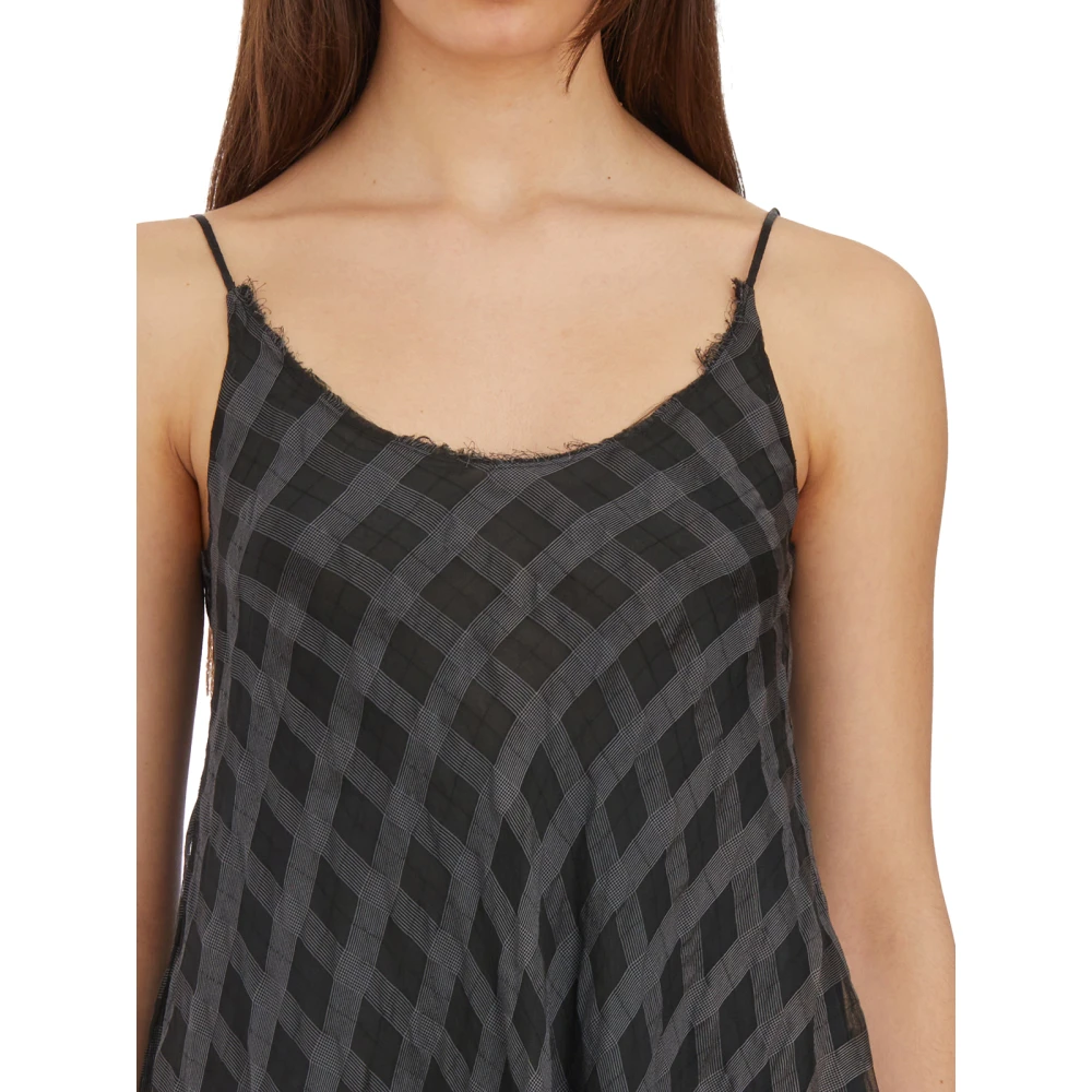 Marc Le Bihan Katoenen en Zijden Tanktop Gray Dames