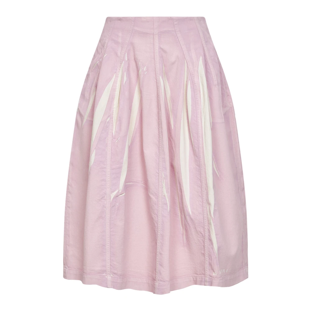Marni Women's Pink Midi Skirts, S, Flared Midi Skirt