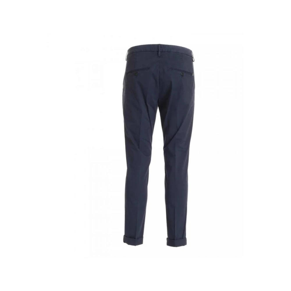 Dondup Blauwe Jeans Lage Taille Regular Fit Blue Heren