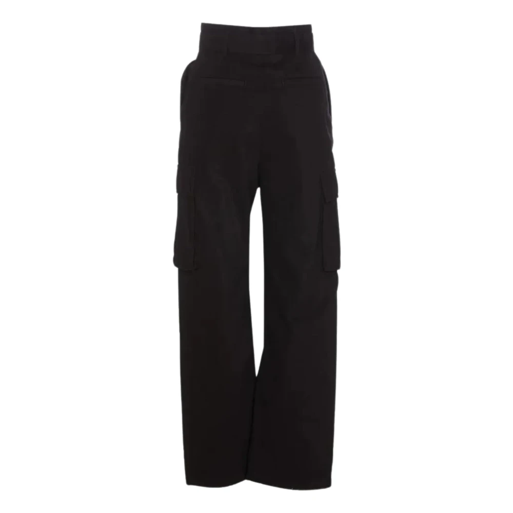 pinko Zwarte Wijde Pijp Broek Black Dames