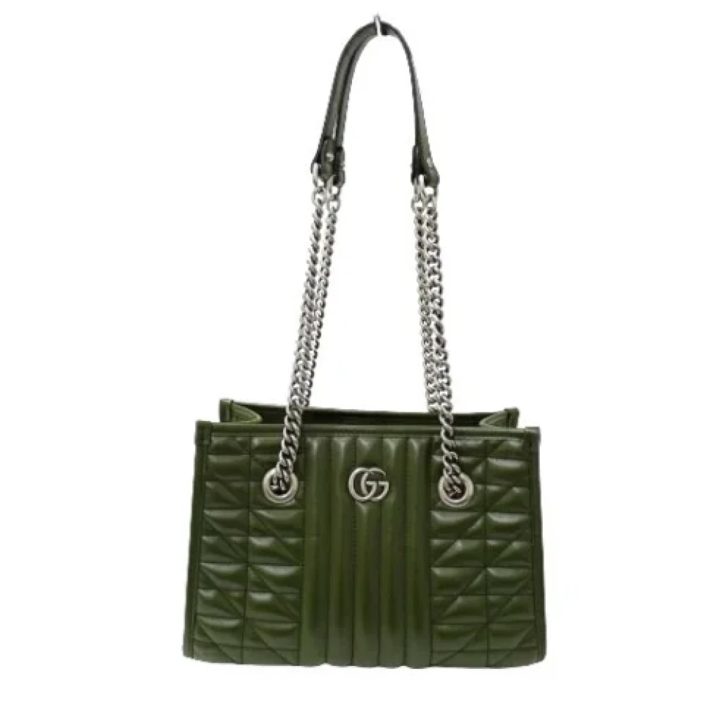 Gucci Vintage Pre-owned Leather totes Green Dames