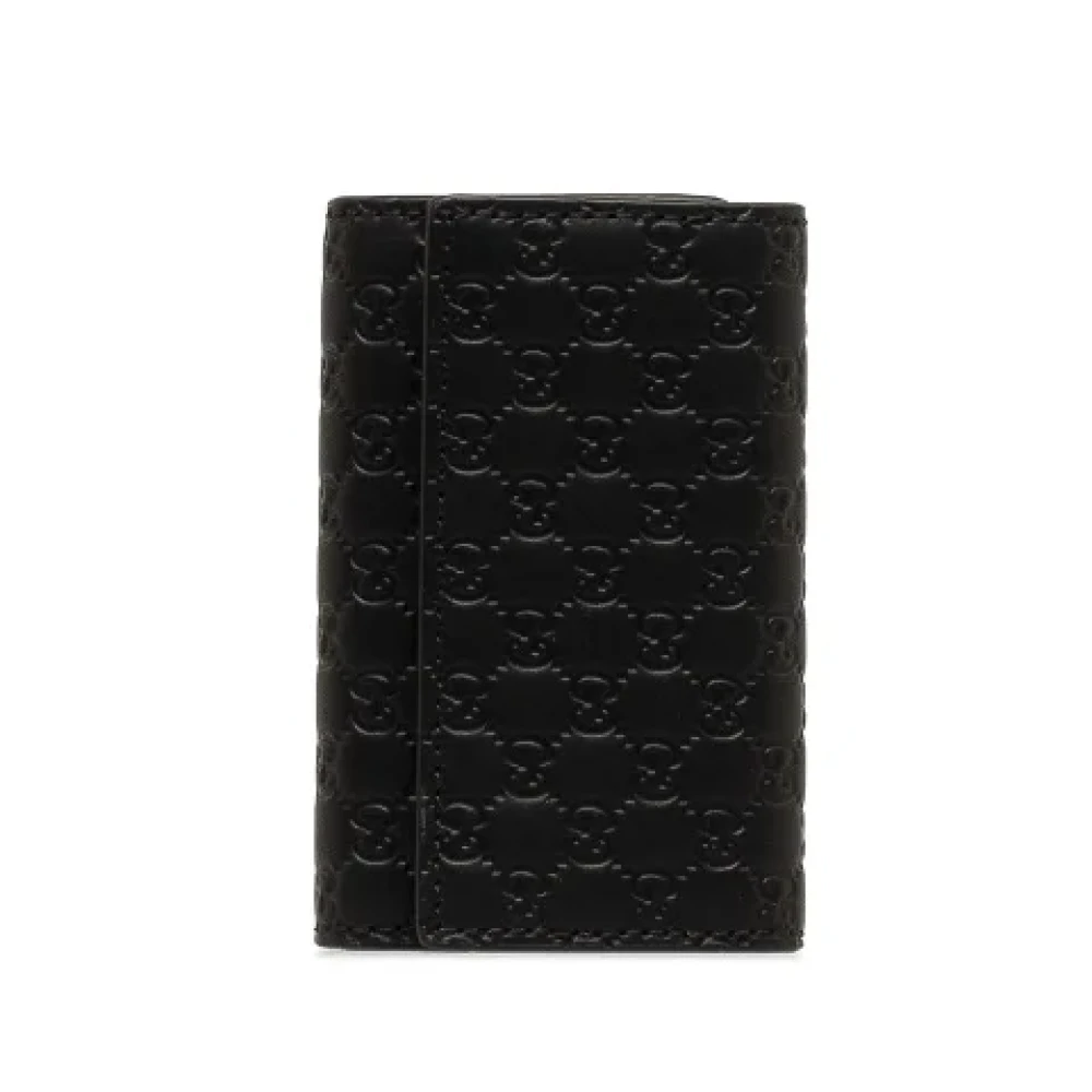 Gucci Vintage Pre-owned Leather key-holders Black Heren