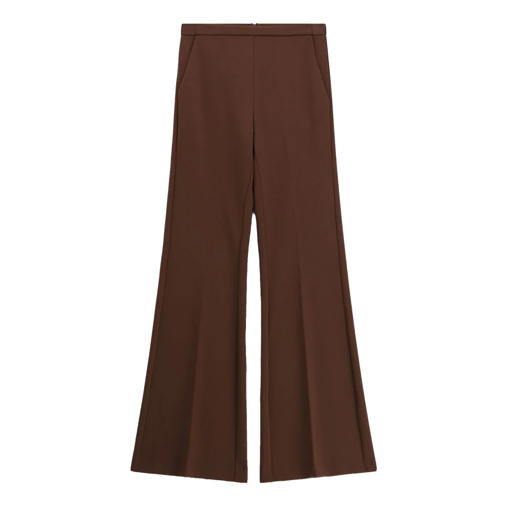 Imperial Women's Brown Wide Trousers, Xs, Pantalone A Zampa