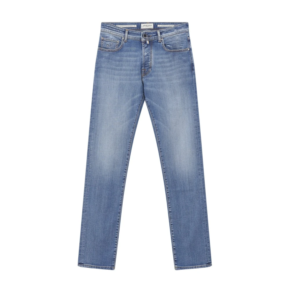 Jacob Cohën Mannelijk Blauw Jeans Heren, W36, Leer, Slim-Fit Jeans