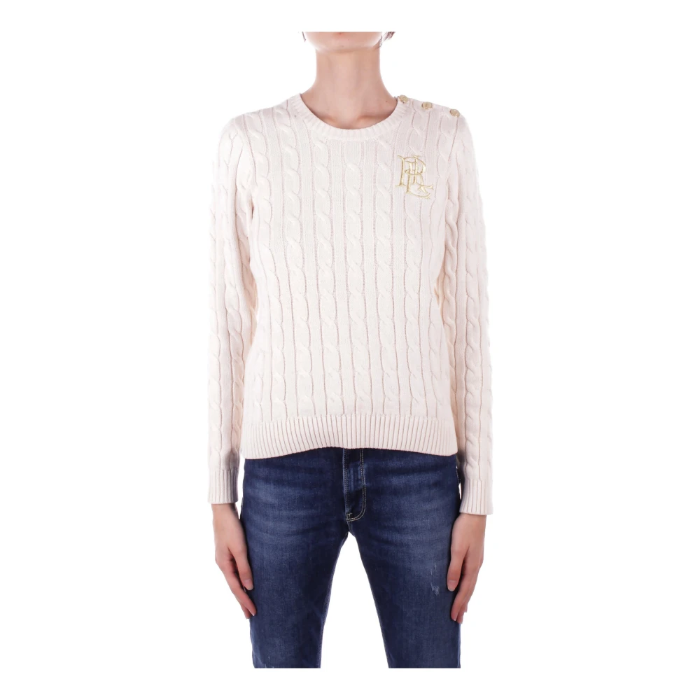 Lauren Ralph Lauren Gebreide pullover met labelstitching model 'MONTIVA'