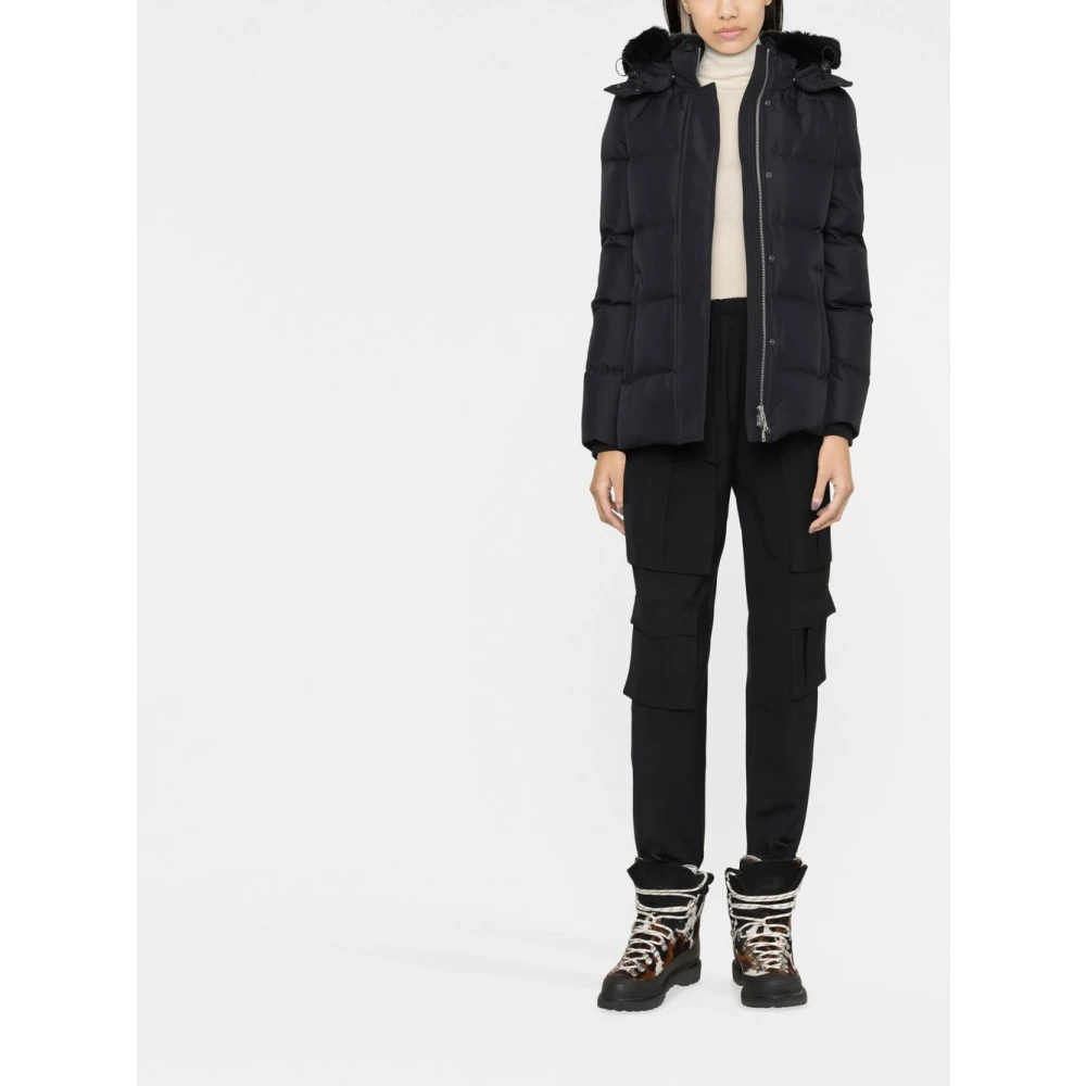 Moose Knuckles Cloud 3Q Short Hooded Jacket Black Dames
