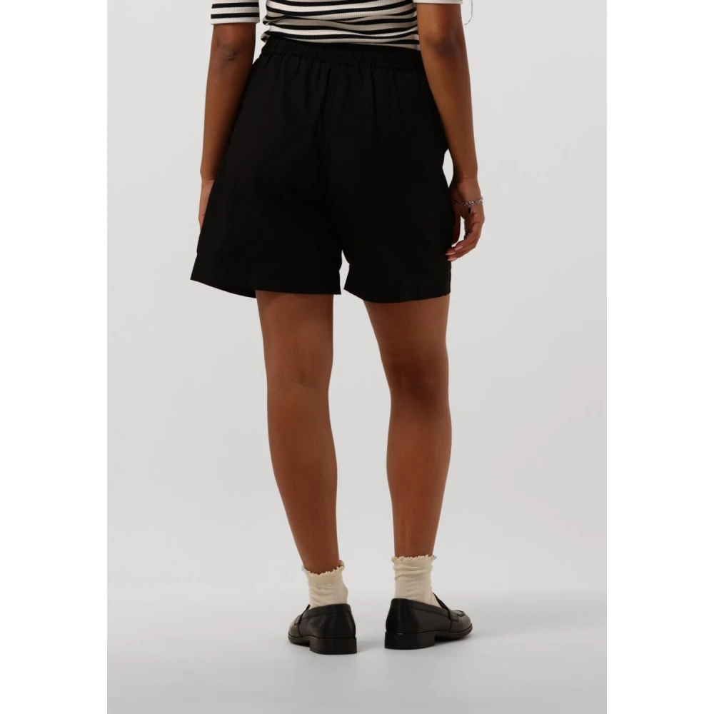 NEO NOIR Zwarte Linnen Shorts voor Zomerse Dagen Black Dames