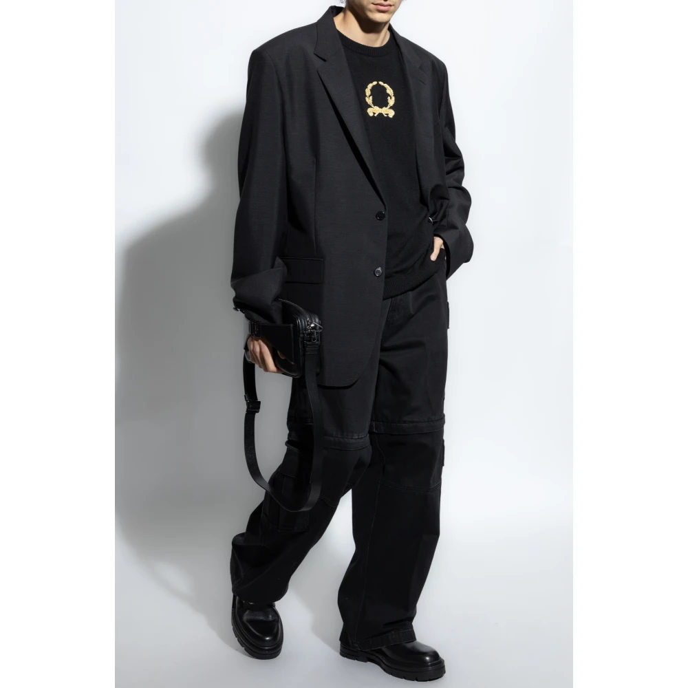 Moschino Trui met logo Black Heren