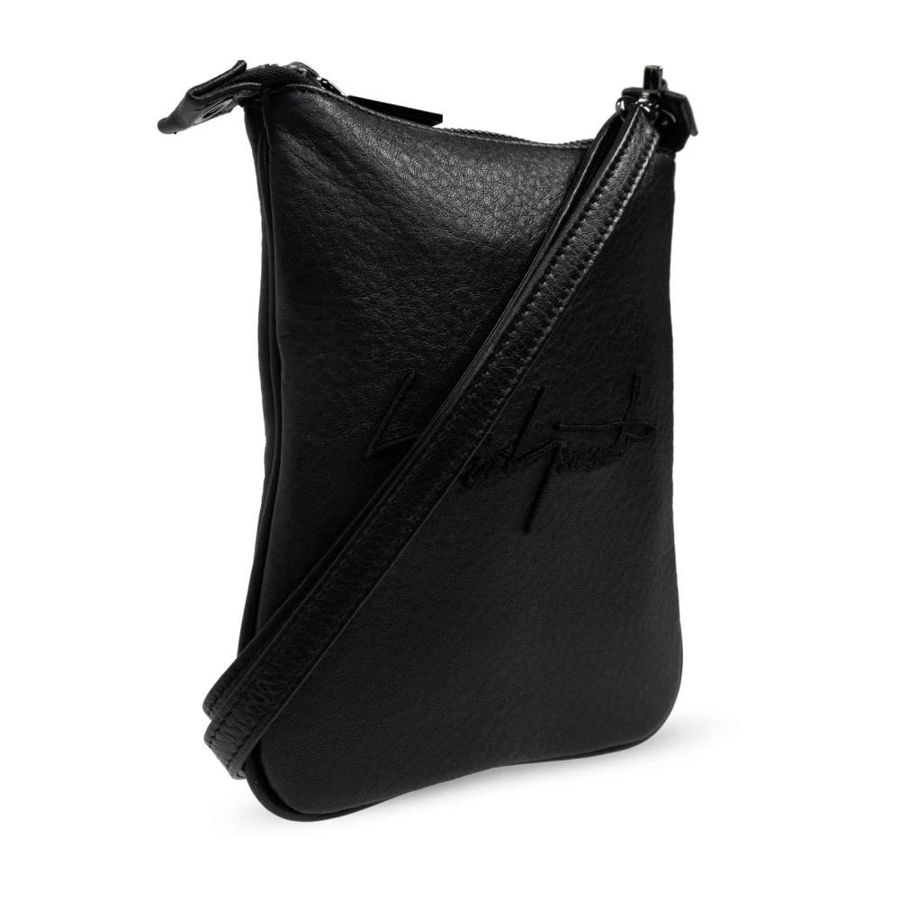 Yohji Yamamoto Schoudertas met logo Black Heren